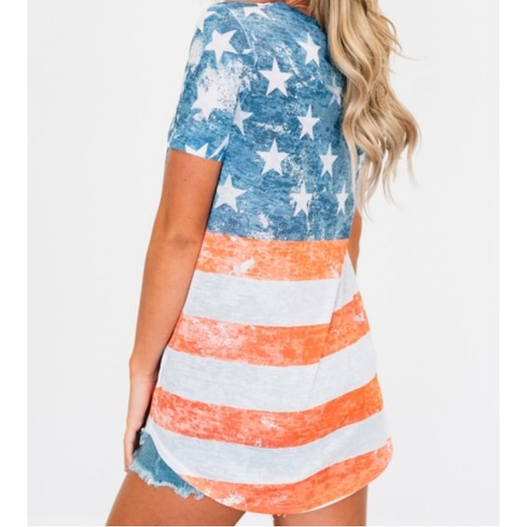 NWT American Flag Tee - Picture 4 of 4